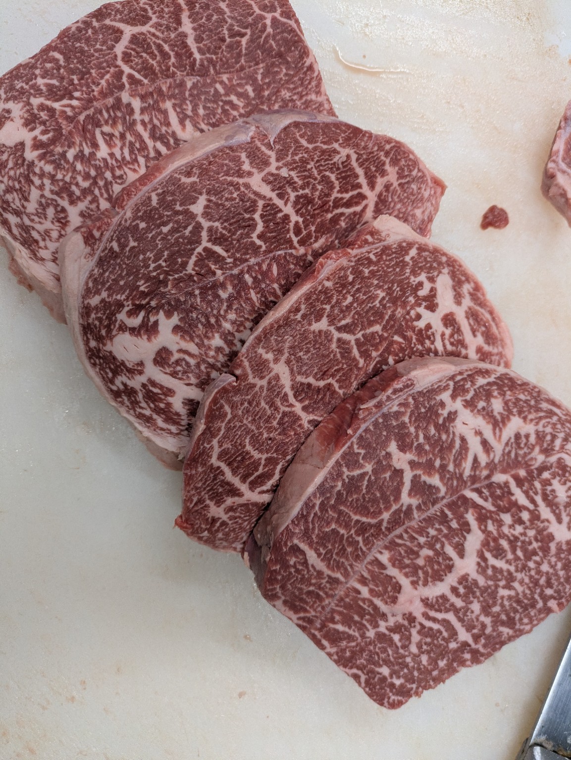 ダイヤモンド富士のカットした肉